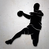 Aufkleber: Handball schießen 2