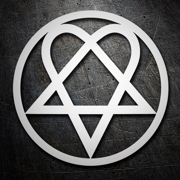 Aufkleber: Heartagram Him