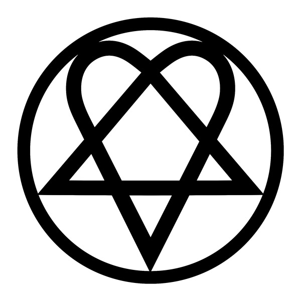 Aufkleber: Heartagram Him