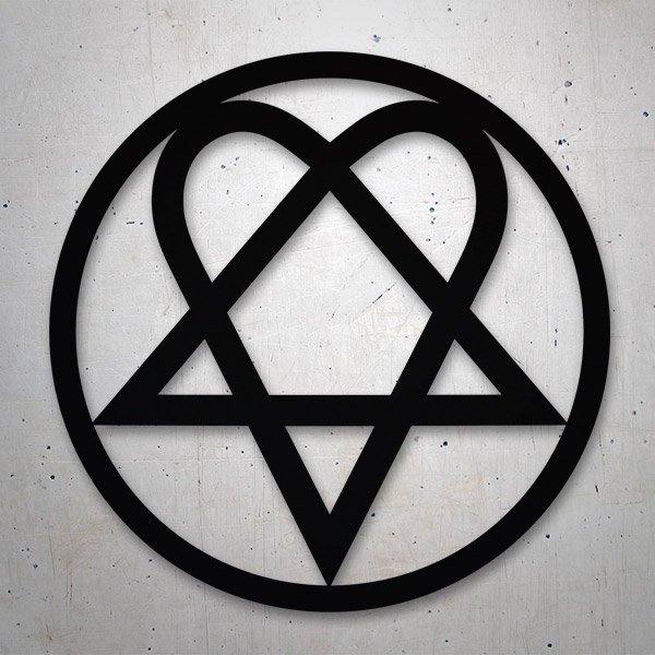 Aufkleber: Heartagram Him