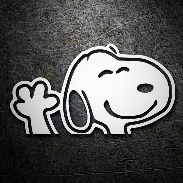 Aufkleber Snoopy winkt