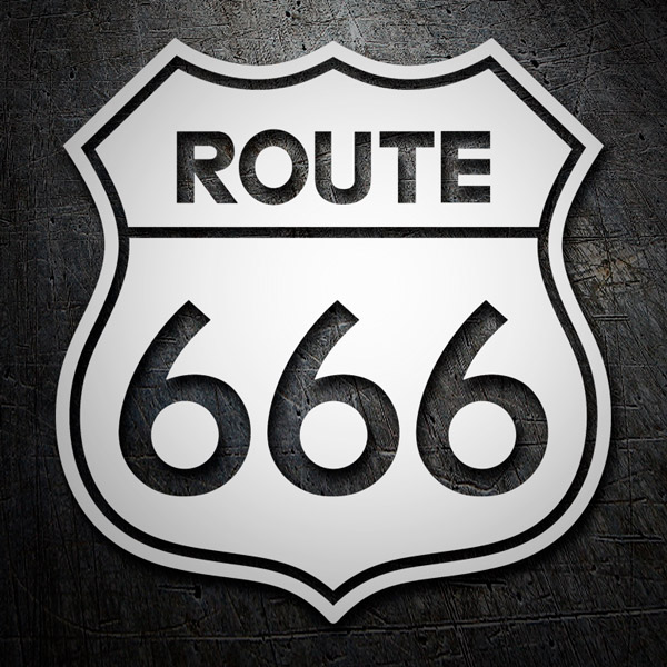 Aufkleber: Route 666