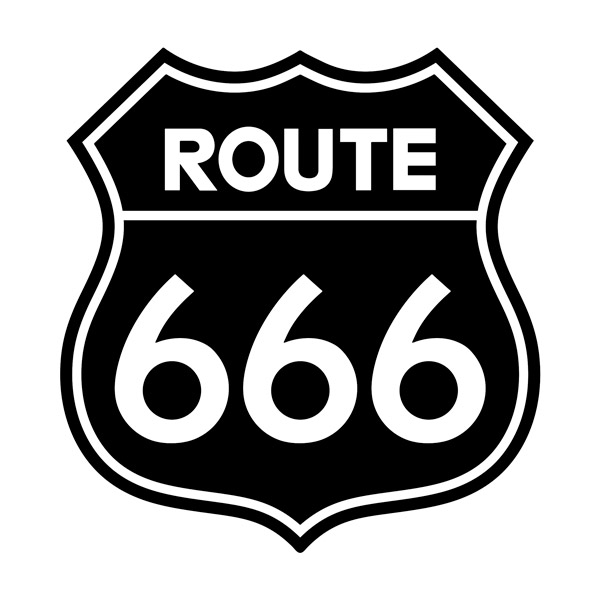 Aufkleber: Route 666