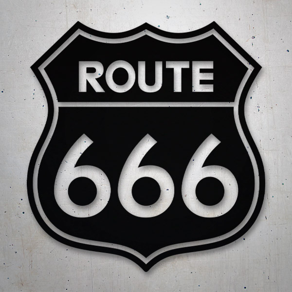 Aufkleber: Route 666