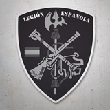 Aufkleber: Spanische Legion Wappen schwarz und weiß  3