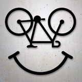 Aufkleber: Lächeln beim Radfahren 2