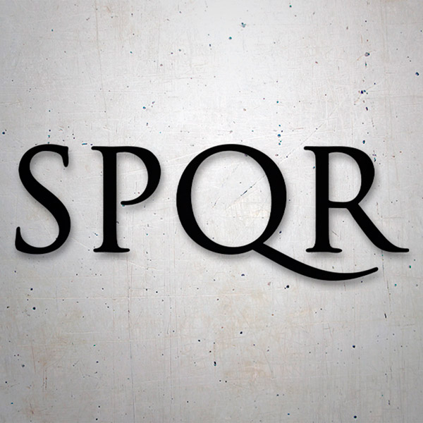 Aufkleber: SPQR Senat und Volk von Rom