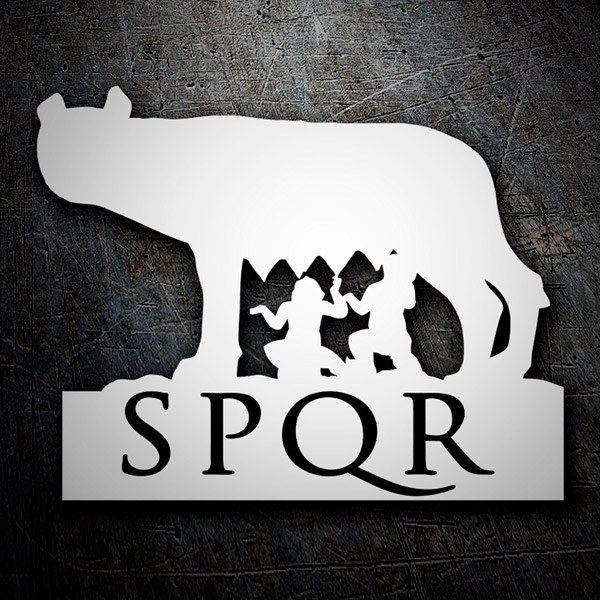 Aufkleber: SPQR Romulus und Remus, Loba