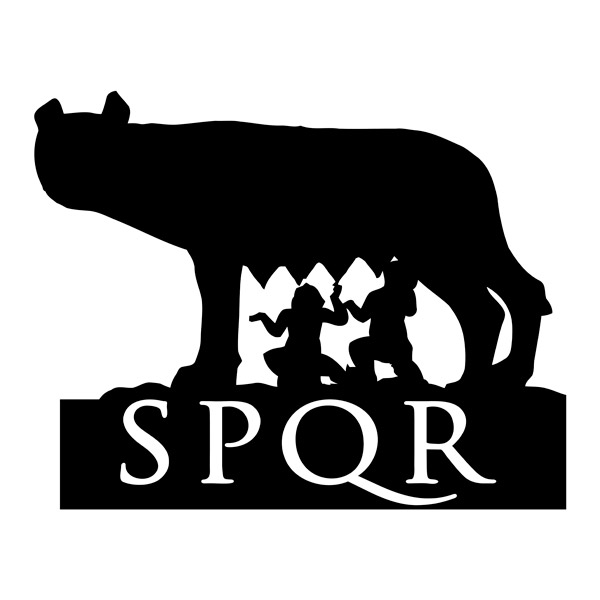 Aufkleber: SPQR Romulus und Remus, Loba