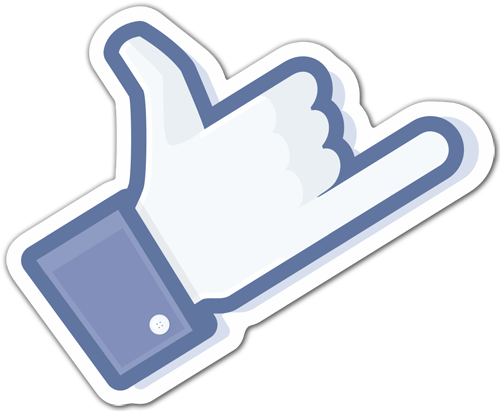 Aufkleber: Facebook Like Hand