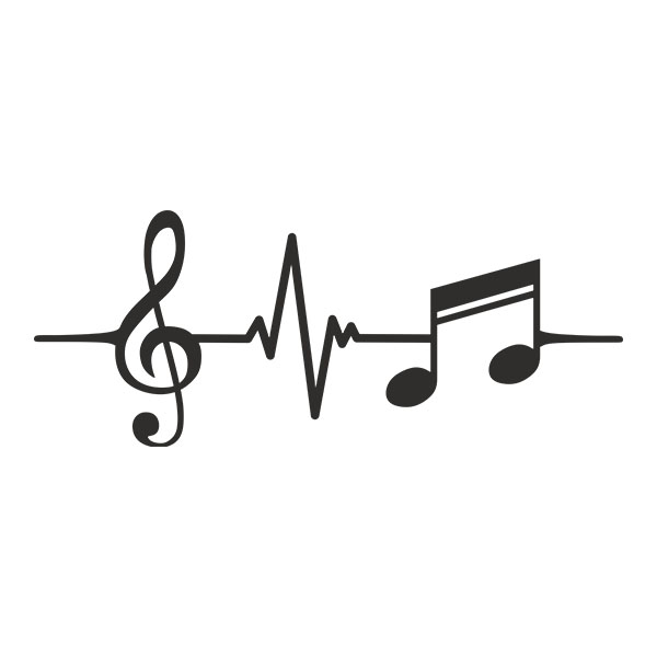Aufkleber: Musikalische Noten Cardio
