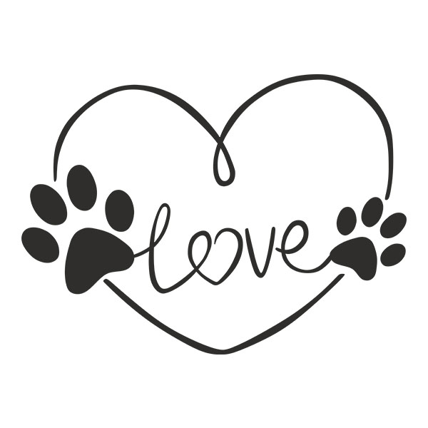 Aufkleber: Hundeliebe - LOVE