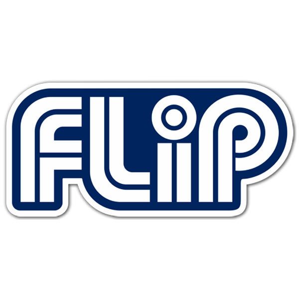 Aufkleber: Flip blau