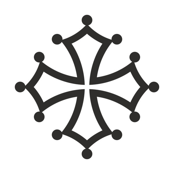 Aufkleber: Okzitanisches Kreuz
