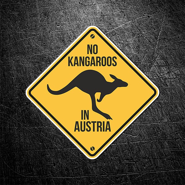 Aufkleber: No kangaroos in austria