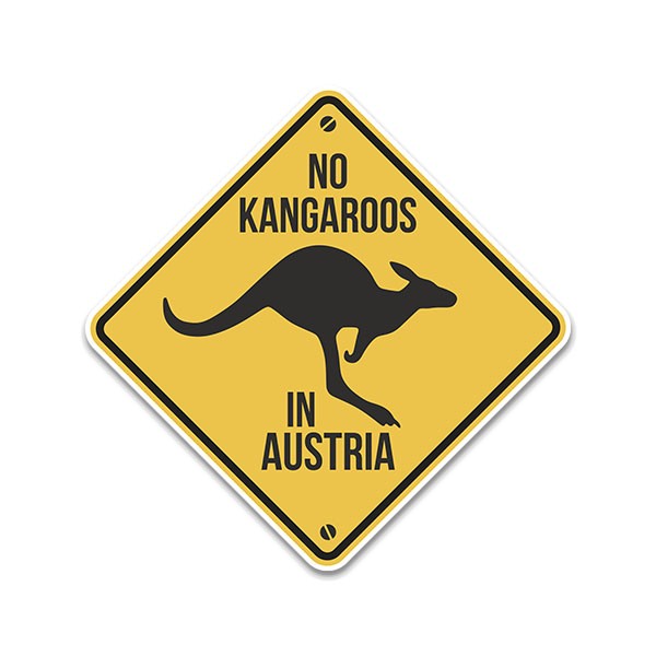 Aufkleber: No kangaroos in austria