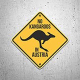 Aufkleber: No kangaroos in austria 3