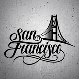 Aufkleber: San francisco Golden Gate  2