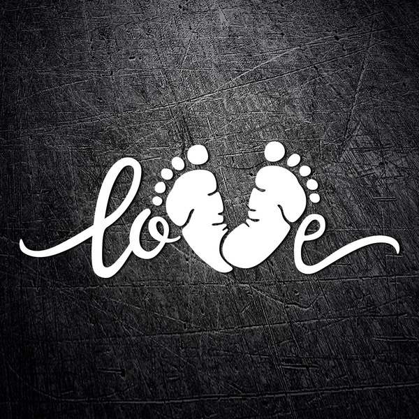 Aufkleber: Liebe Babyfüße