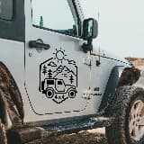 Aufkleber: Jeep 4x4 2