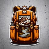 Aufkleber: Rucksack für das Gebirge 3