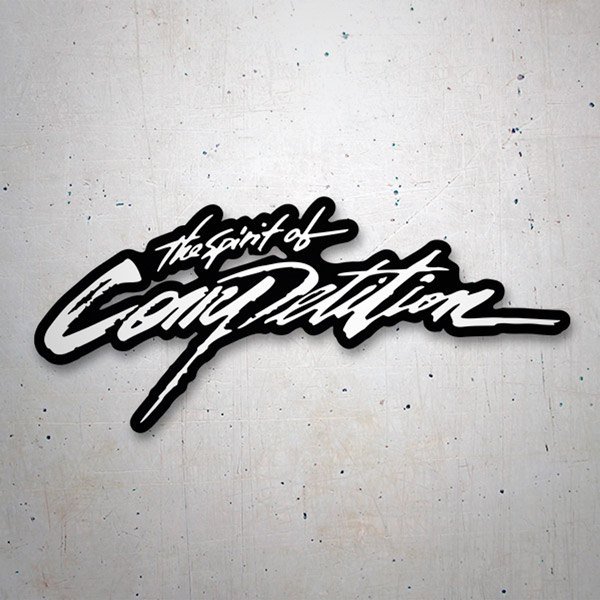 Aufkleber: Spirit of Competition mit Stilisierten Buchstaben