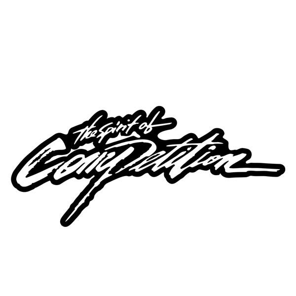 Aufkleber: Spirit of Competition mit Stilisierten Buchstaben
