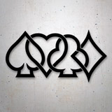 Aufkleber: Verflochtene Poker-Asse 2