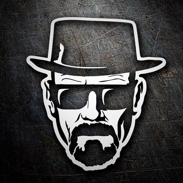 Aufkleber: Heisenberg mit Hut und Sonnenbrille