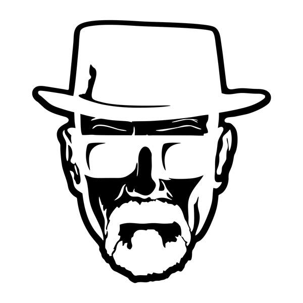 Aufkleber: Heisenberg mit Hut und Sonnenbrille