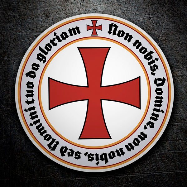 Aufkleber: Templer Kreuz Non Nobis Domine