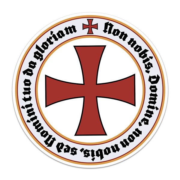 Aufkleber: Templer Kreuz Non Nobis Domine
