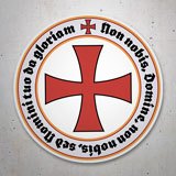 Aufkleber: Templer Kreuz Non Nobis Domine 3