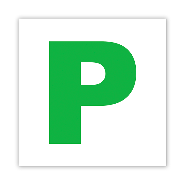 Aufkleber: Nummer 3 in Gr&uuml;n auf Wei&szlig;em Hintergrund