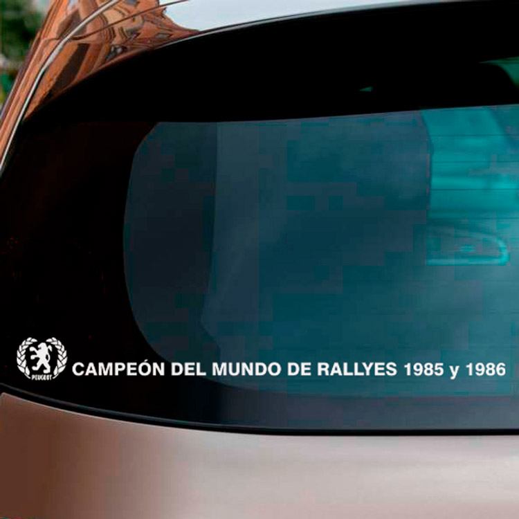 Aufkleber: Peugeot Champion du Monde des Rallyes