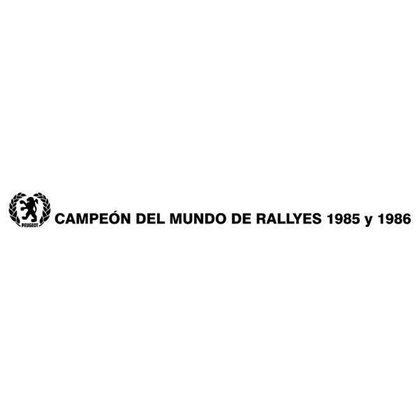 Aufkleber: Peugeot Champion du Monde des Rallyes