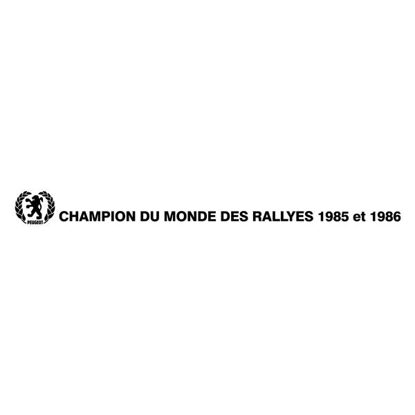 Aufkleber: Peugeot Champion du Monde des Rallyes
