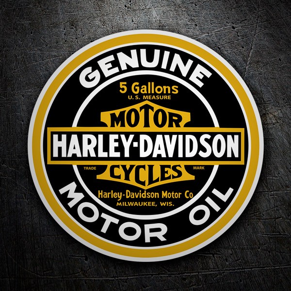 Aufkleber: Genuine Harley Davidson Motor Oil