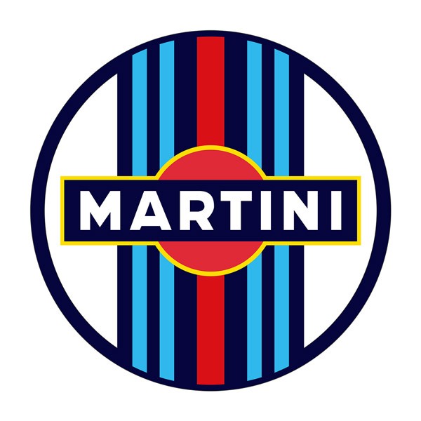 Aufkleber: Martini Racing runder Aufkleber für Autos
