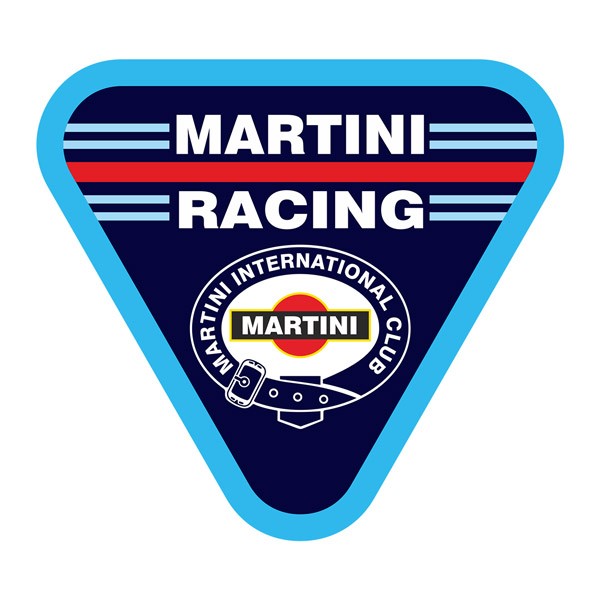 Aufkleber: Martini Racing mit dreieckigem Design