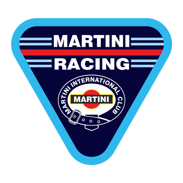 Aufkleber: Martini Racing mit dreieckigem Design