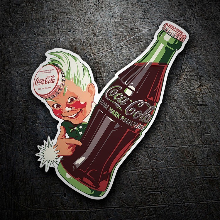 Aufkleber: Vintage Coca Cola Werbung Aufkleber