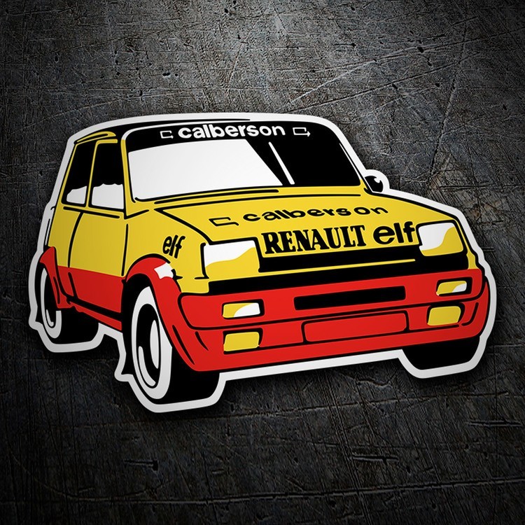 Aufkleber: Klassisches Renault 5 Copa Calberson Design