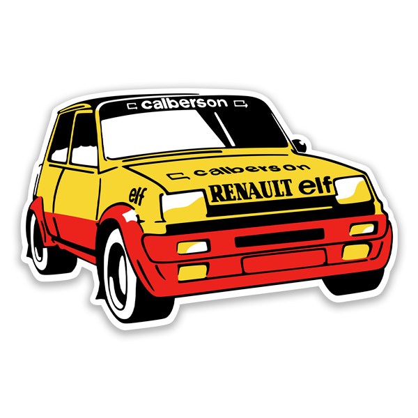 Aufkleber: Klassisches Renault 5 Copa Calberson Design
