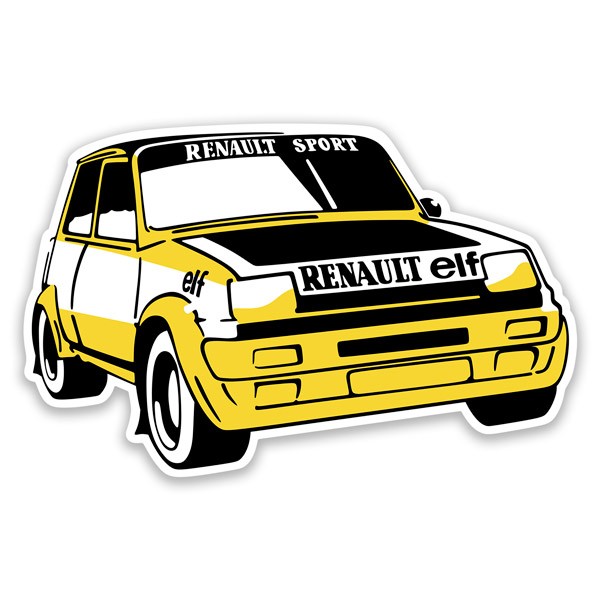 Aufkleber: Renault 5 Copa Turbo mit sportlichem Design