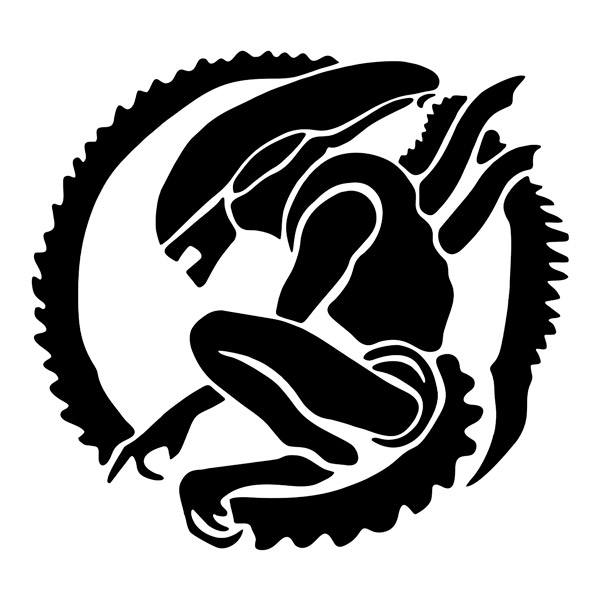 Aufkleber: Alien-Aufkleber, interstellarer Gefahr, exklusives