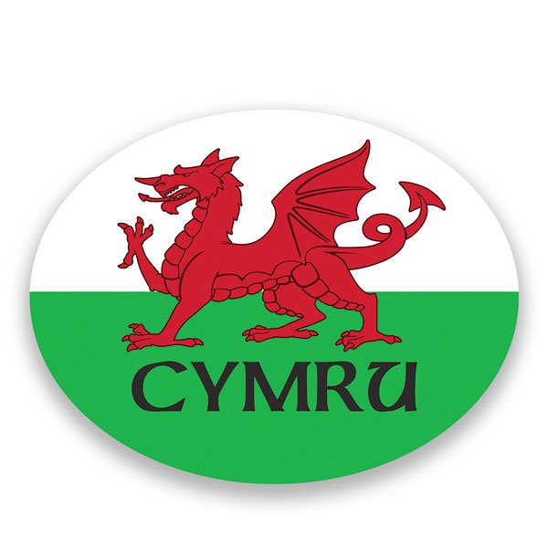 Aufkleber: CYMRU Wappenaufkleber, walisischer Drache