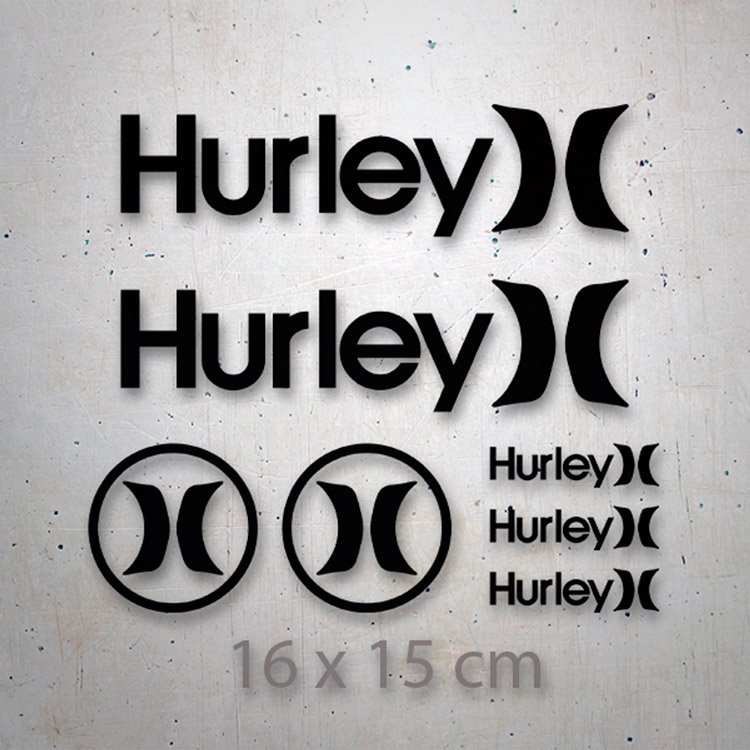 Aufkleber-Set 7x Hurley 2