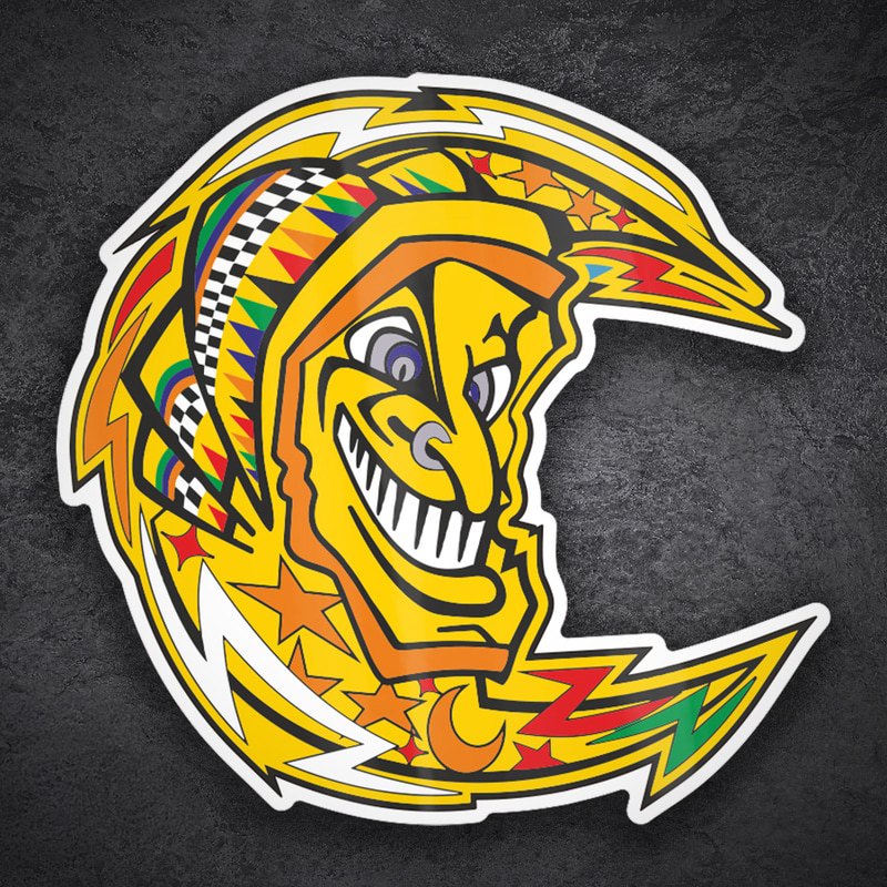 Aufkleber: Valentino Rossi Mond