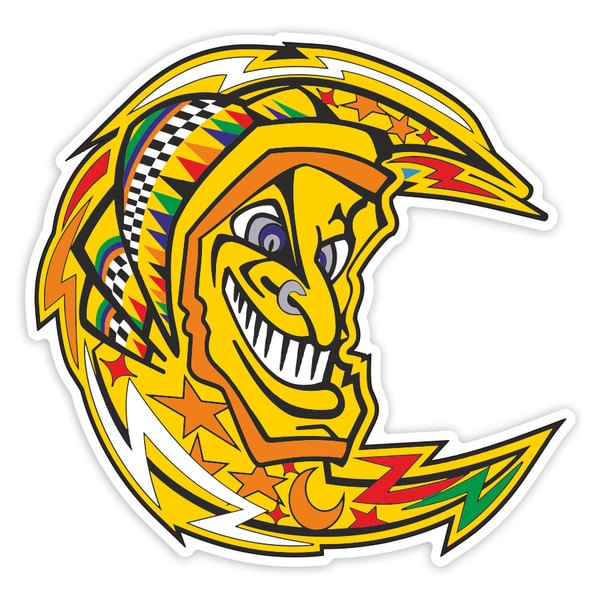 Aufkleber: Valentino Rossi Mond